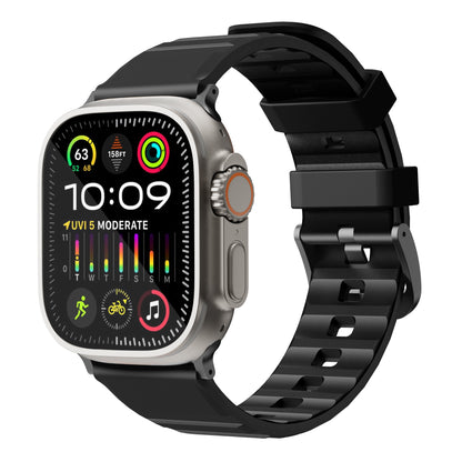 Bodrum Apple Watch Silicone Band Orange/Titanium