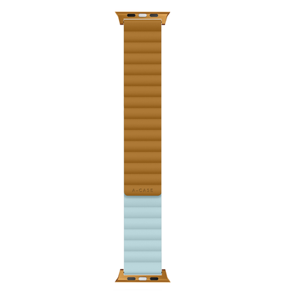 Invix Apple Watch Silicone Magnetic Band-Brown/Light Blue