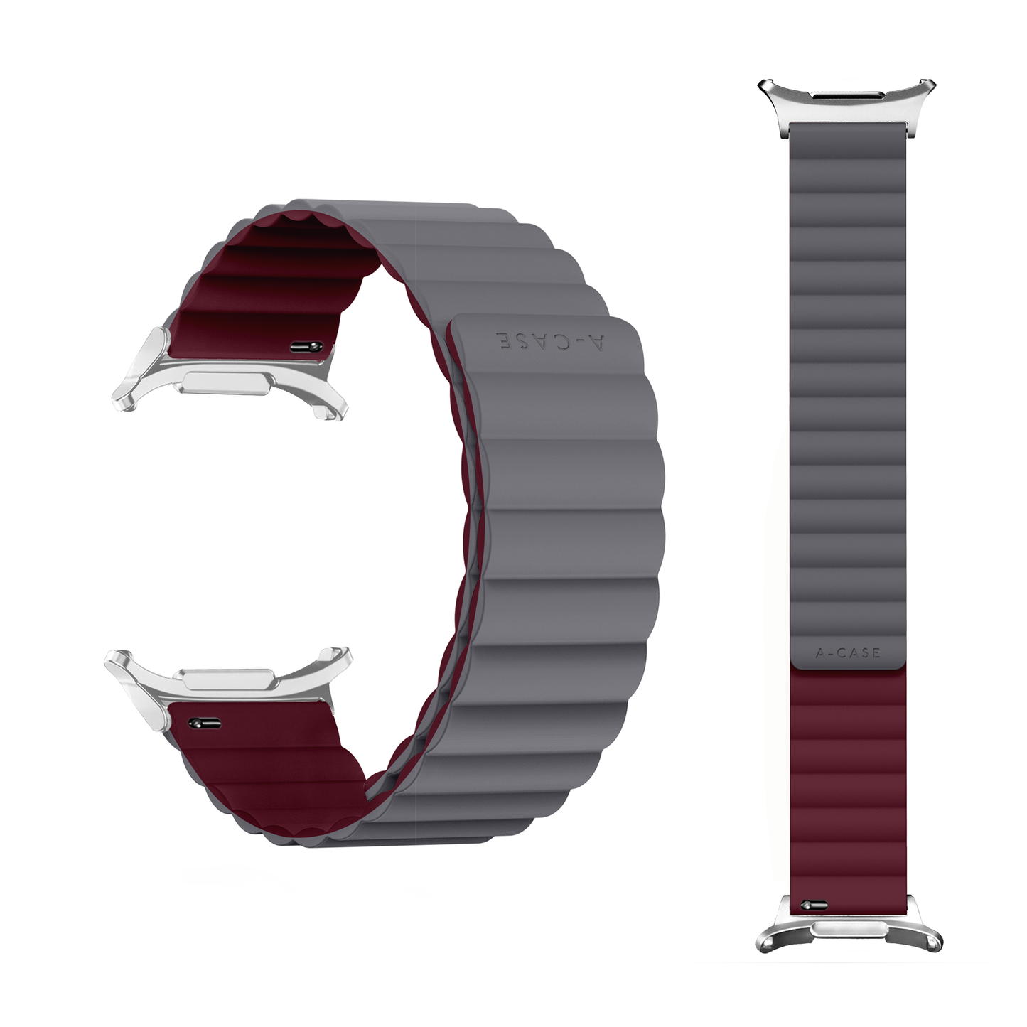 Invix Galaxy Watch Silicone Magnetic Band-Gray/Red