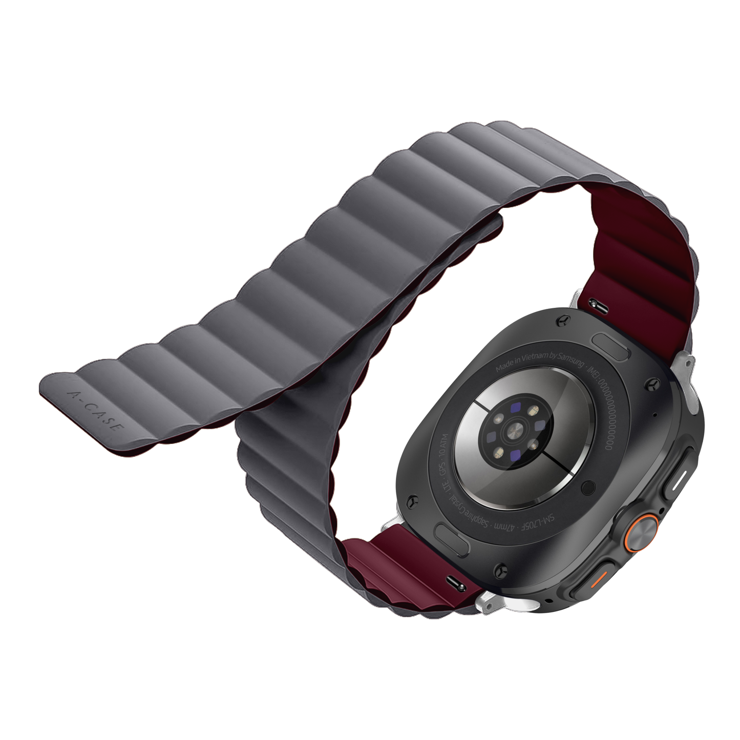 Invix Galaxy Watch Silicone Magnetic Band-Gray/Red
