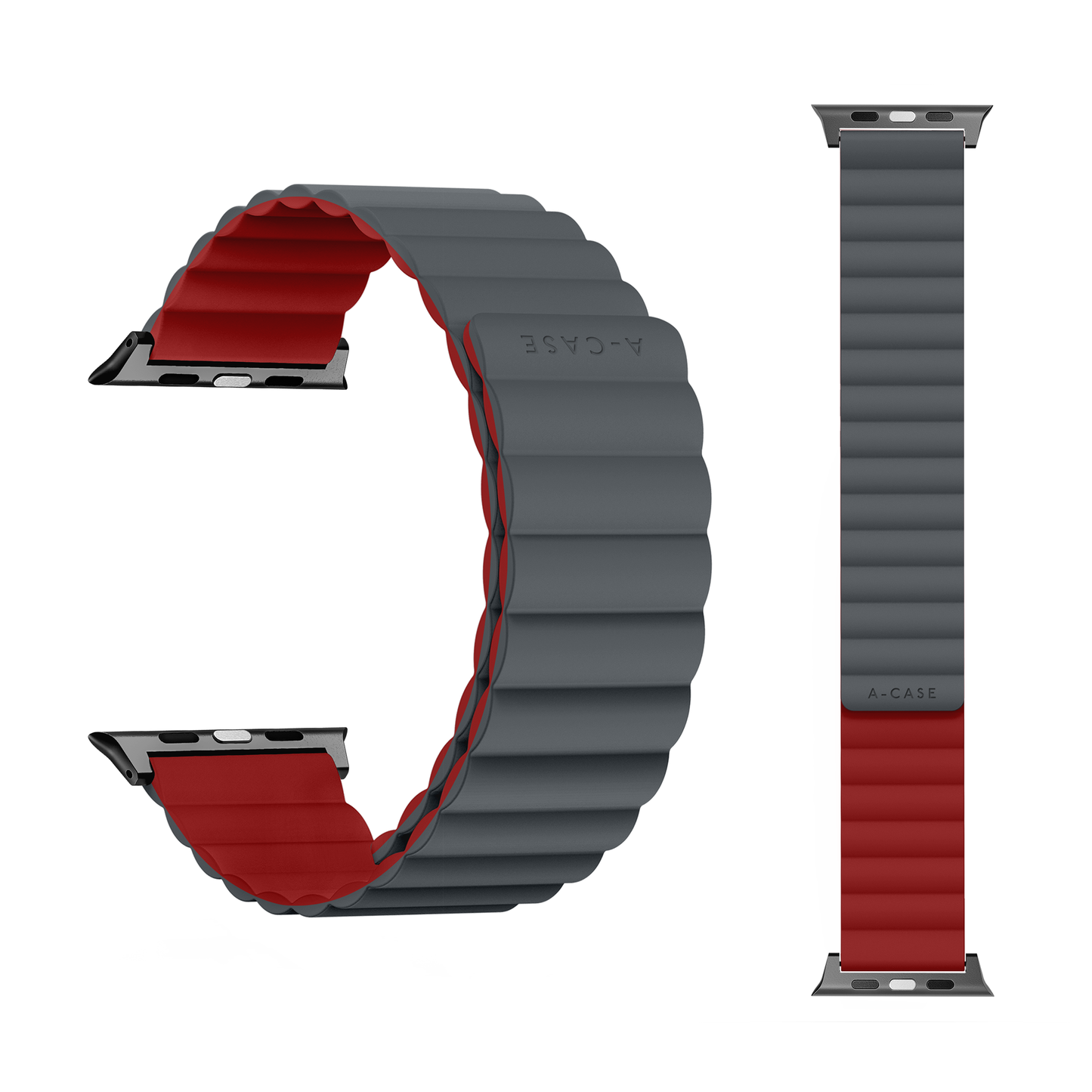 Invix Apple Watch Silicone Magnetic Band-Gray/Red