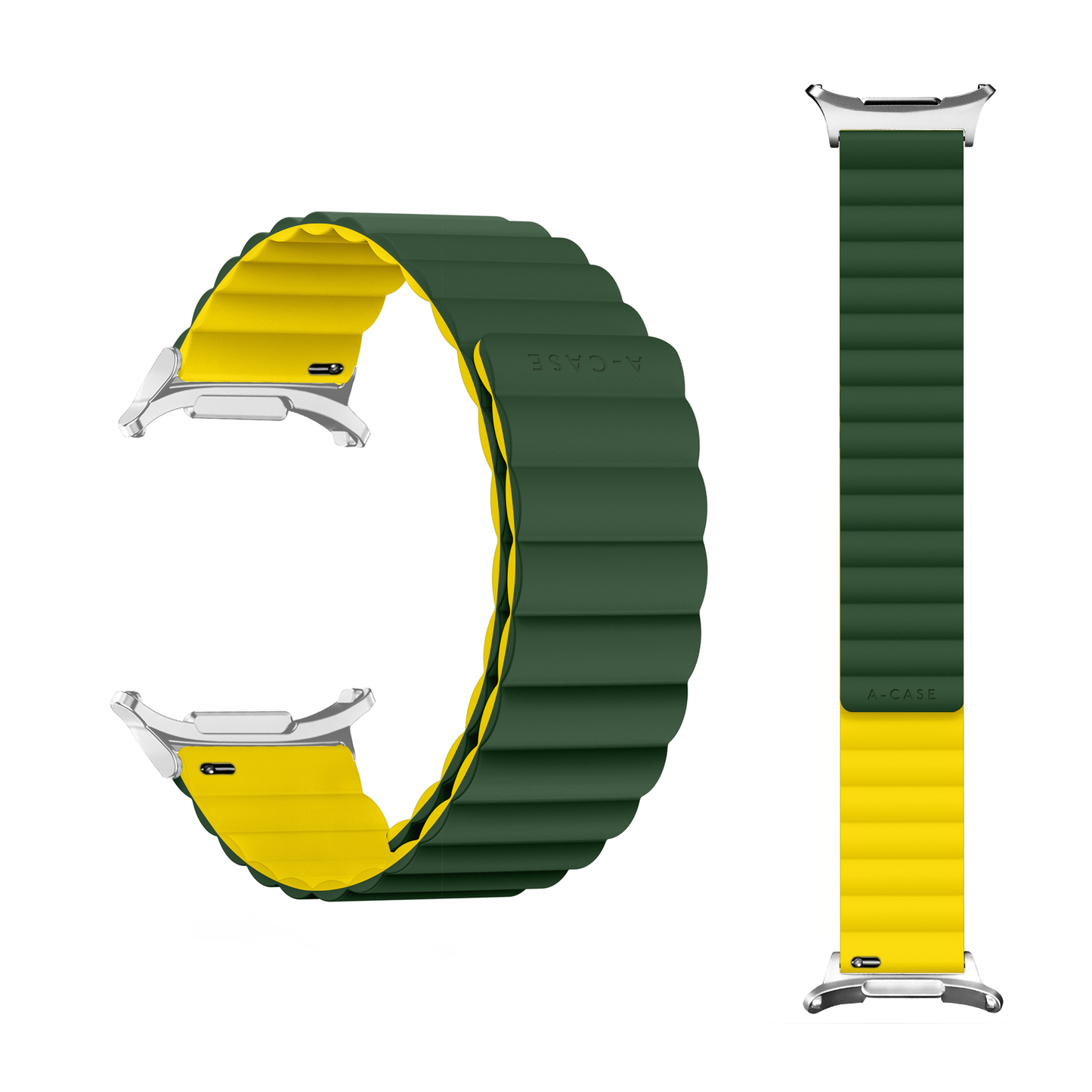 Invix Galaxy Watch Silicone Magnetic Band-Green/Yellow