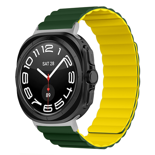 Invix Galaxy Watch Silicone Magnetic Band-Green/Yellow