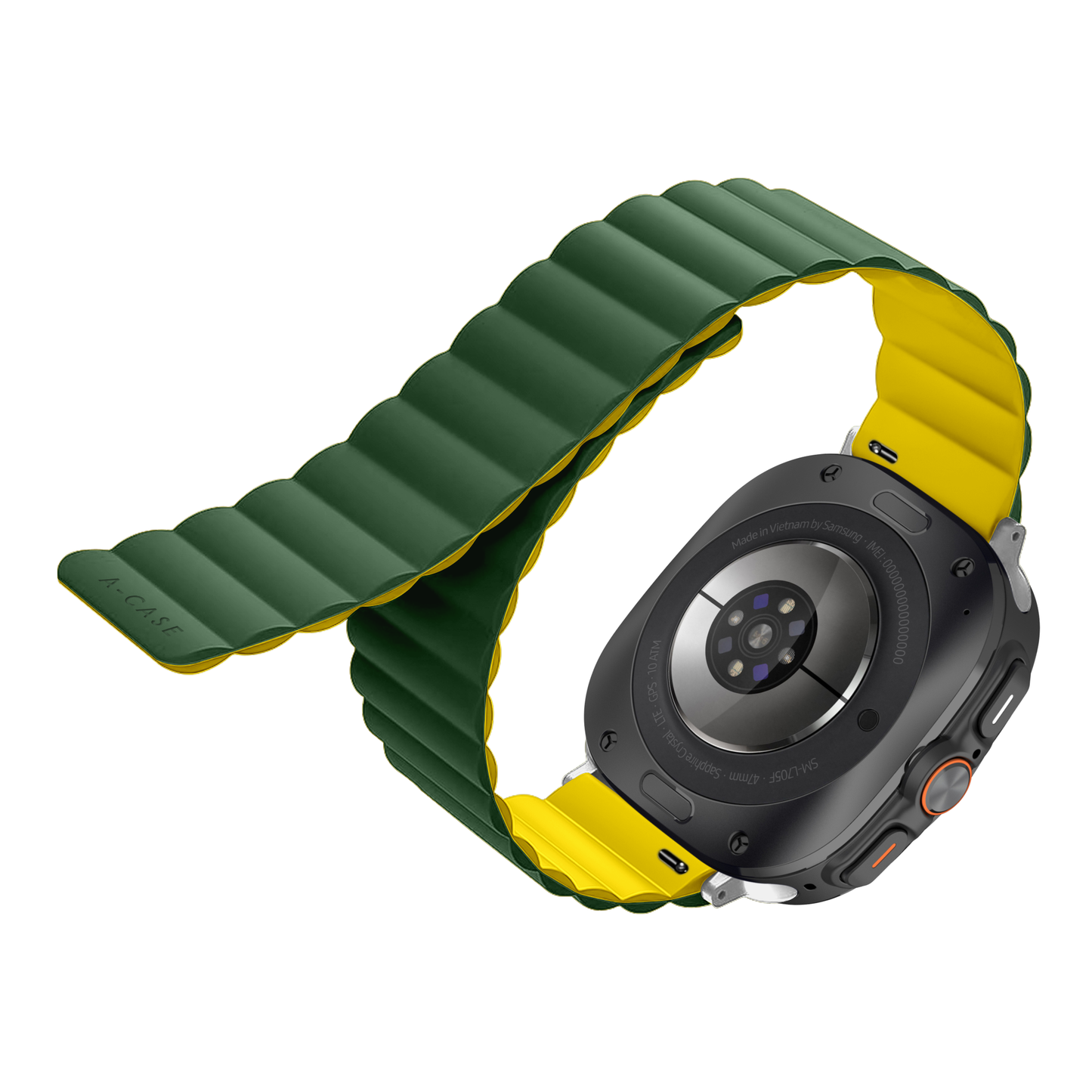 Invix Galaxy Watch Silicone Magnetic Band-Green/Yellow