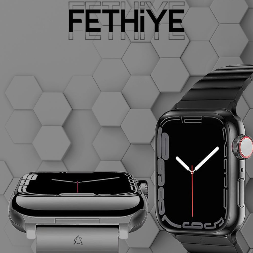Fethiye Apple Watch Steel Band-Black