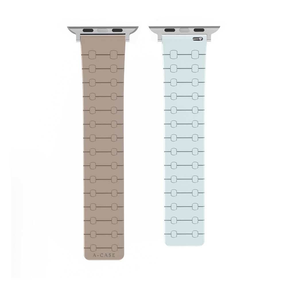 Perge Series Silicone Magnetic Adjustable Loop Strap - A-Case Compatible with Apple Watch Bands (49mm, 45mm, 44mm, 42mm)- Cyan