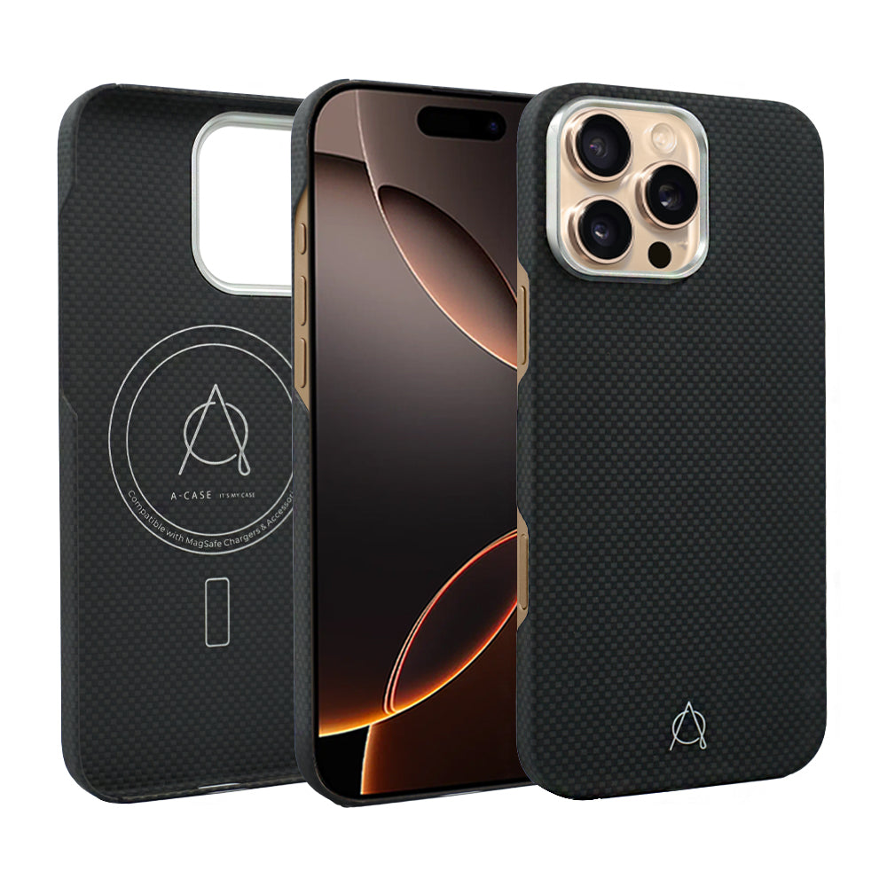 Desen Aramid Fiber Case For iPhone 16 Pro-Gold