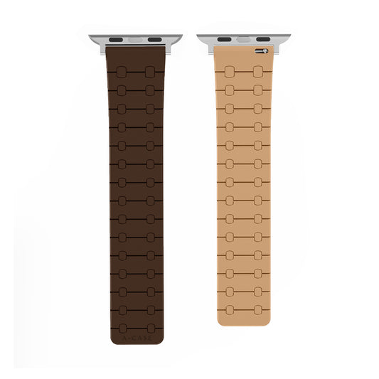 Perge Apple Watch Silicone Magnetic Band- Brown