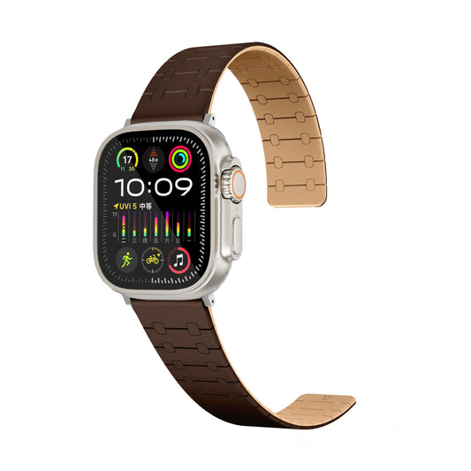 Perge Apple Watch Silicone Magnetic Band- Brown