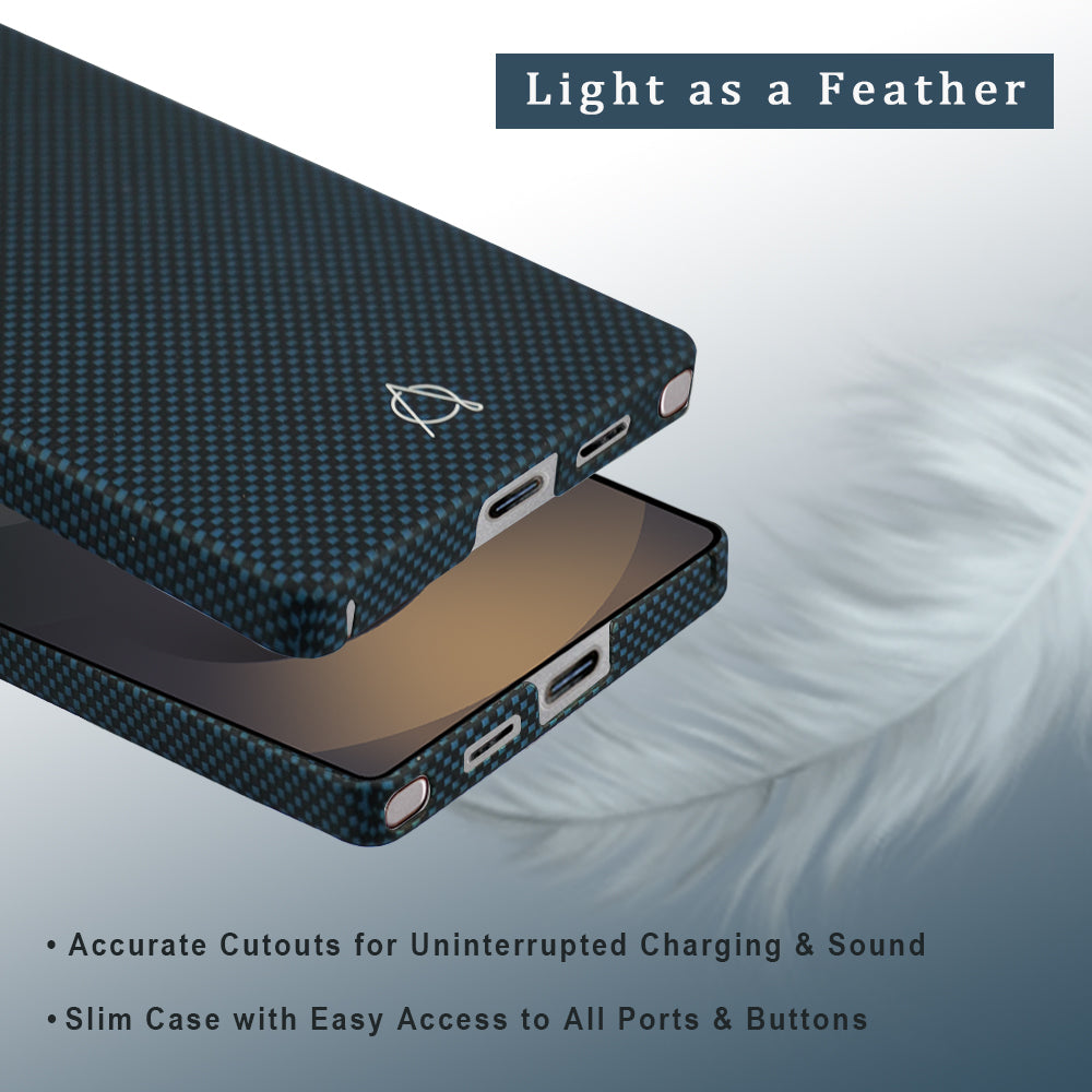 Desen Aramid Fiber Case For Samsung Galaxy S25 Ultra -Blue