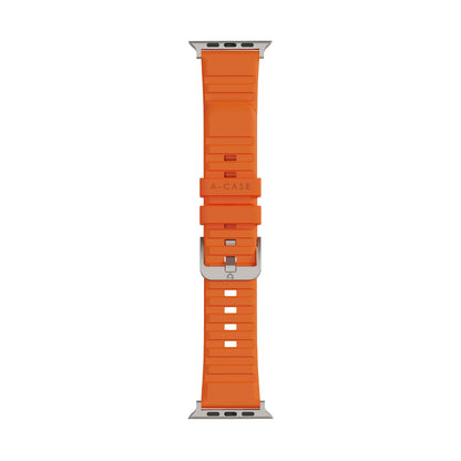 Bodrum Apple Watch Silicone Band Orange/Titanium