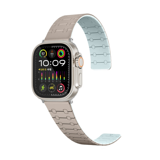 Perge Apple Watch Silicone Magnetic Band-Cyan