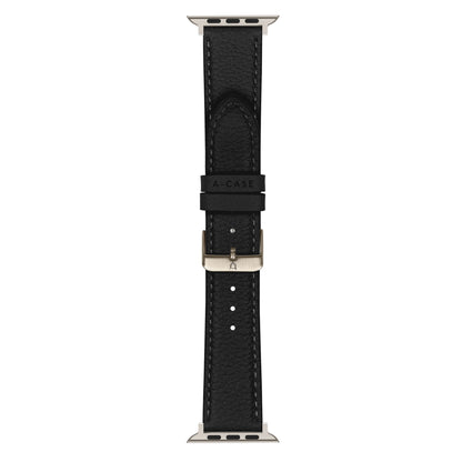 Amur Apple Watch Genuine Leather Strap – Black/Titanium