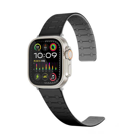 Perge Apple Watch Silicone Magnetic Band- Black
