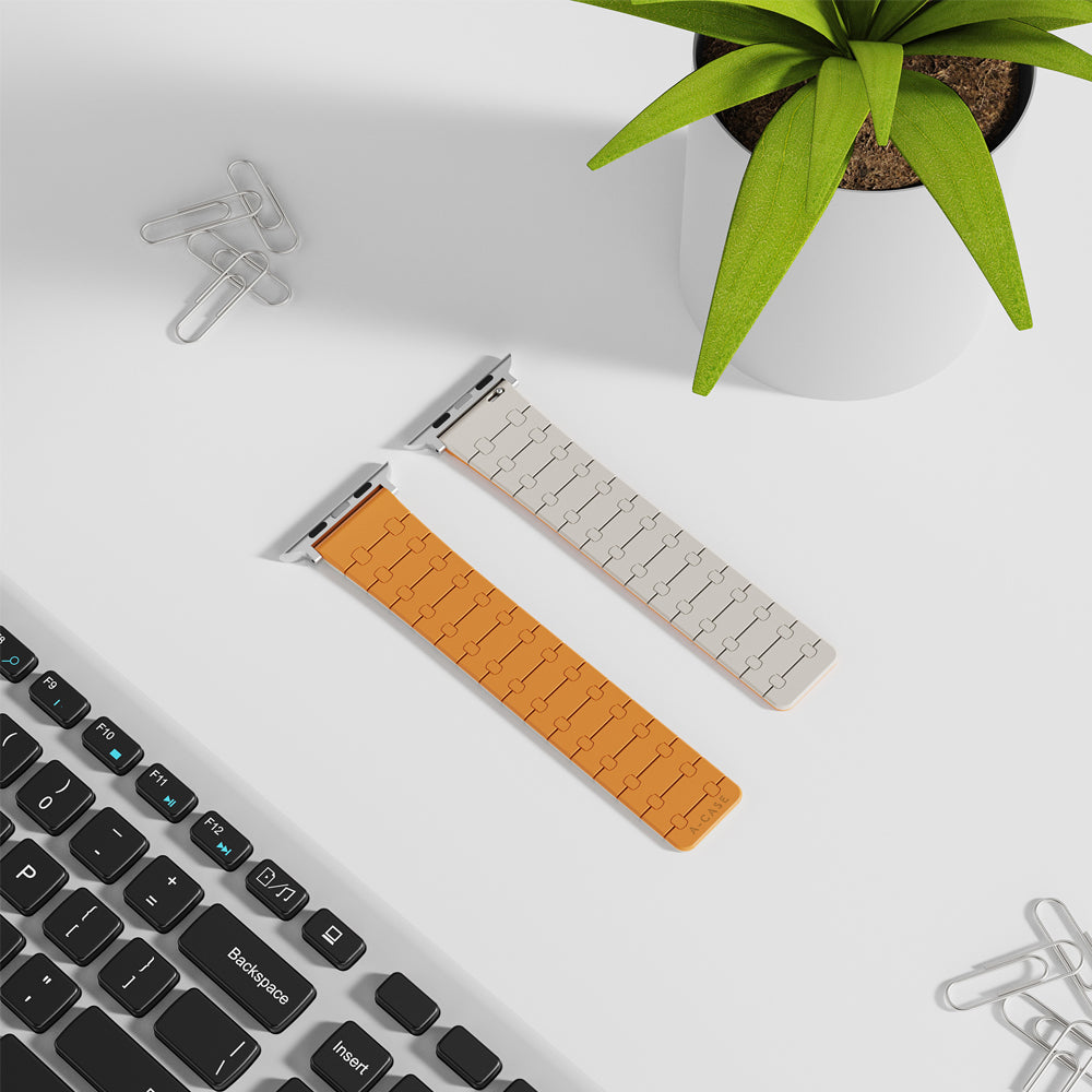 Perge Apple Watch Silicone Magnetic Band-Orange