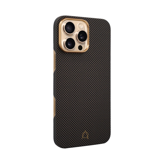Desen Aramid Fiber Case For iPhone 16 Pro-Gold
