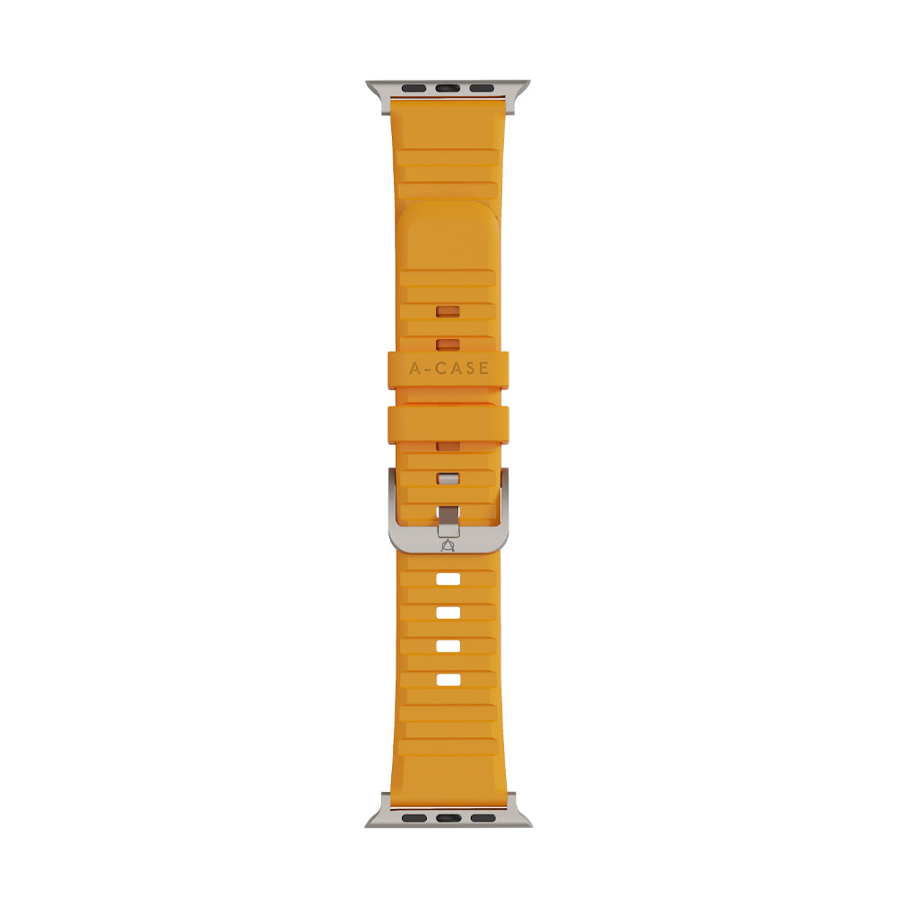 Bodrum Apple Watch Silicone Band Yellow/Titanium