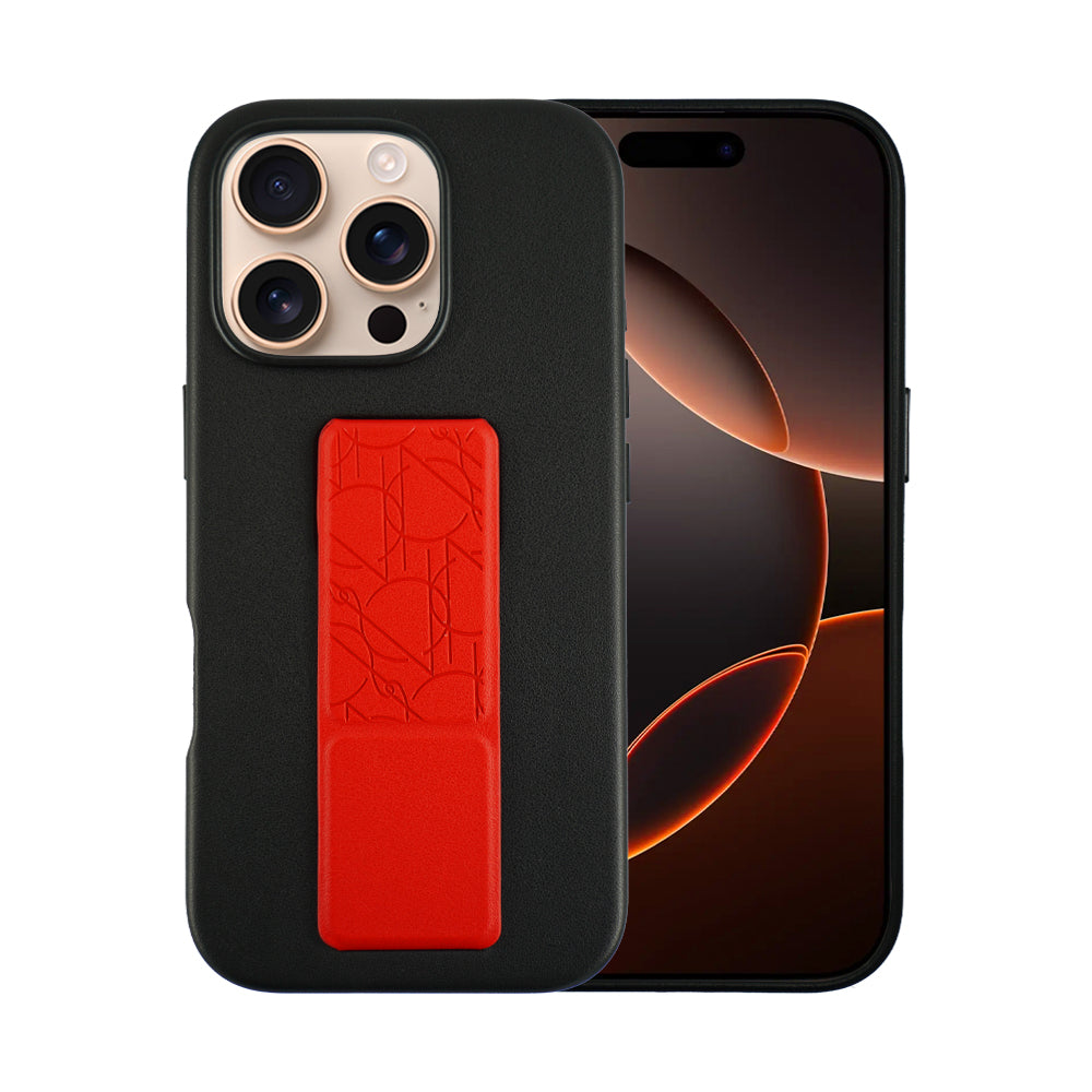 Tank Pro Vegan Leather Case For iPhone 16 Series-Red