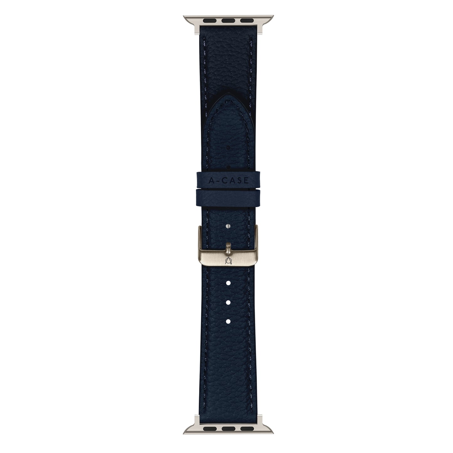 Amur Apple Watch Genuine Leather Strap – Blue/Titanium