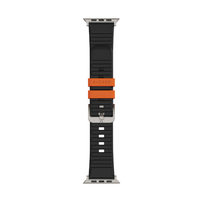 Bodrum Apple Watch Silicone Band Black/Titanium