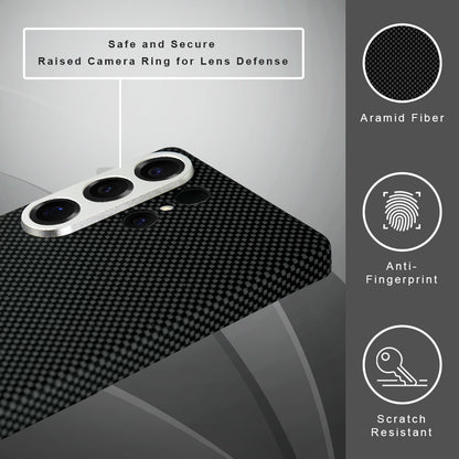 Desen Aramid Fiber Case For Samsung Galaxy S25 Ultra -Black