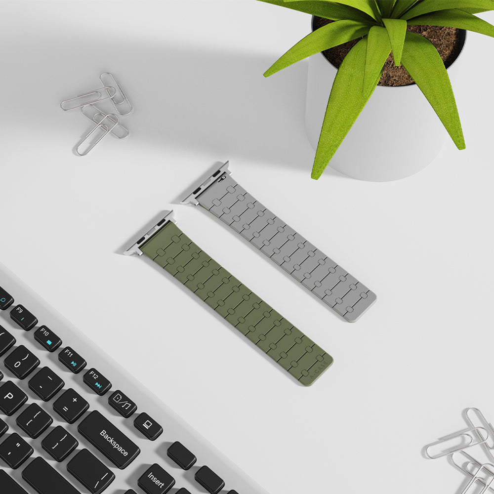 Perge Apple Watch Silicone Magnetic Band- Green