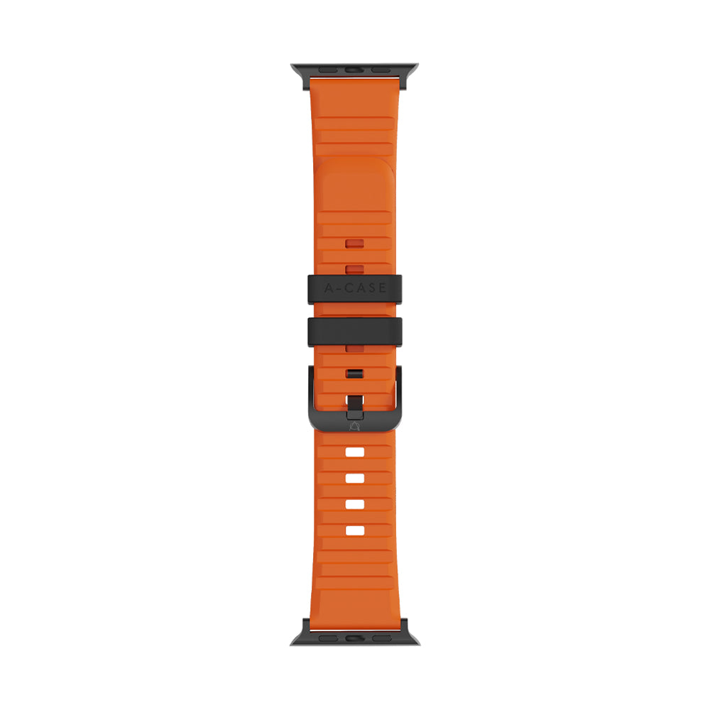 Bodrum Apple Watch Silicone Band Orange/Black