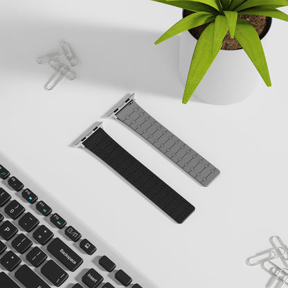 Perge Apple Watch Silicone Magnetic Band- Black