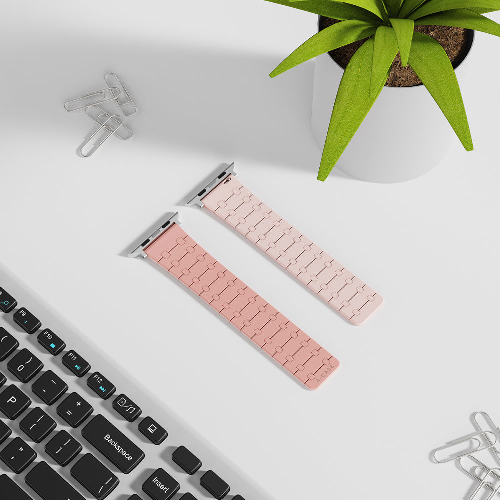 Perge Apple Watch Silicone Magnetic Band-Pink