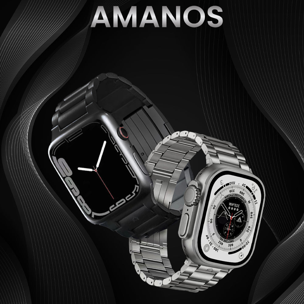 Amanos Apple Watch Steel Band-Titanium