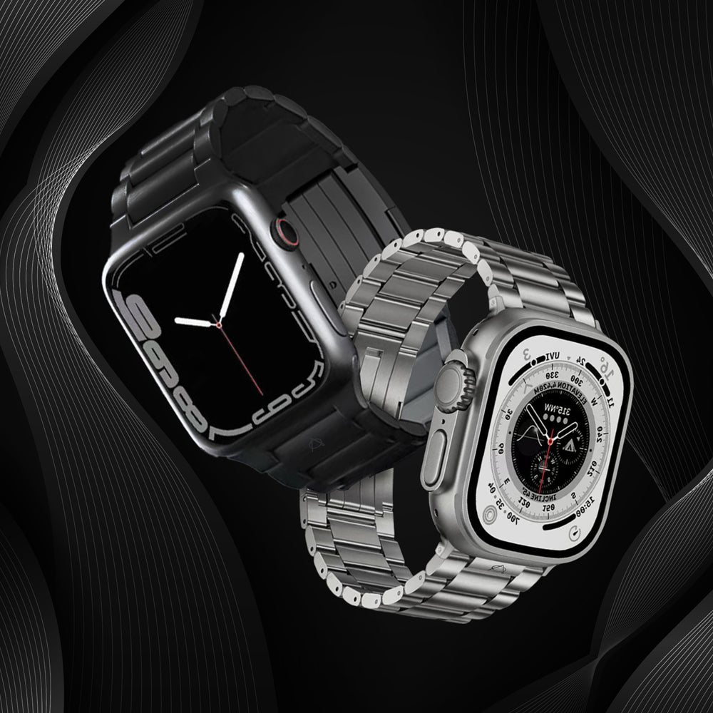 Amanos Apple Watch Steel Band-Black