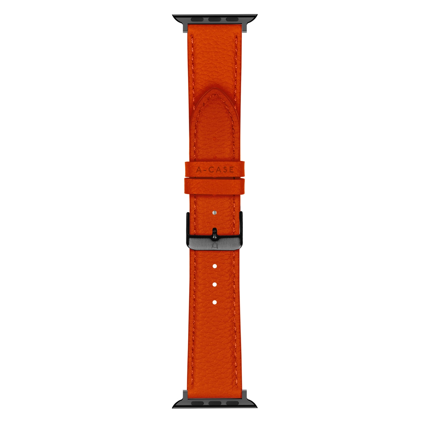 Amur Apple Watch Genuine Leather Strap – Orange/Black