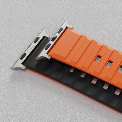 Bodrum Apple Watch Silicone Band Orange/Titanium