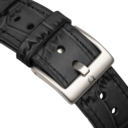 Javan Genuine Leather with Siver Buckle Apple Watch Strap-Blue