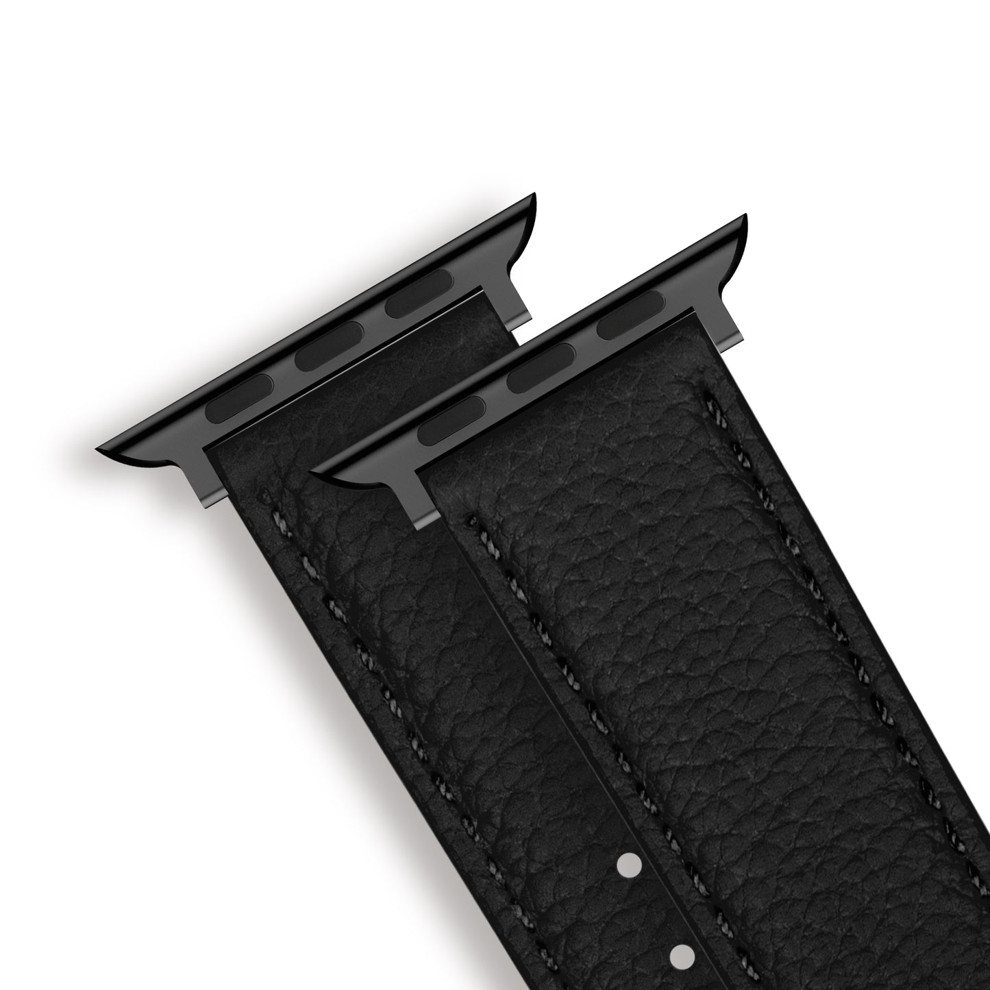 Amur Apple Watch Genuine Leather Strap – Black/Black