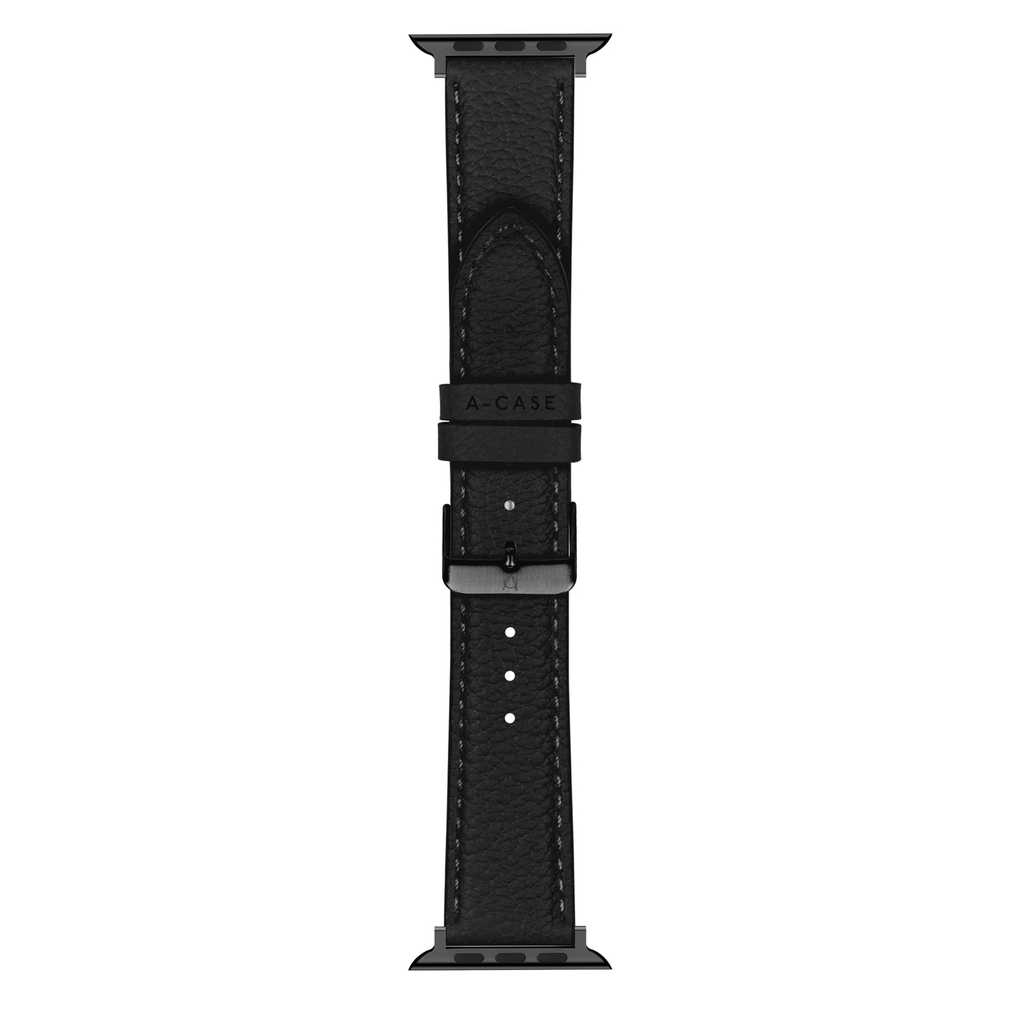 Amur Apple Watch Genuine Leather Strap – Black/Black