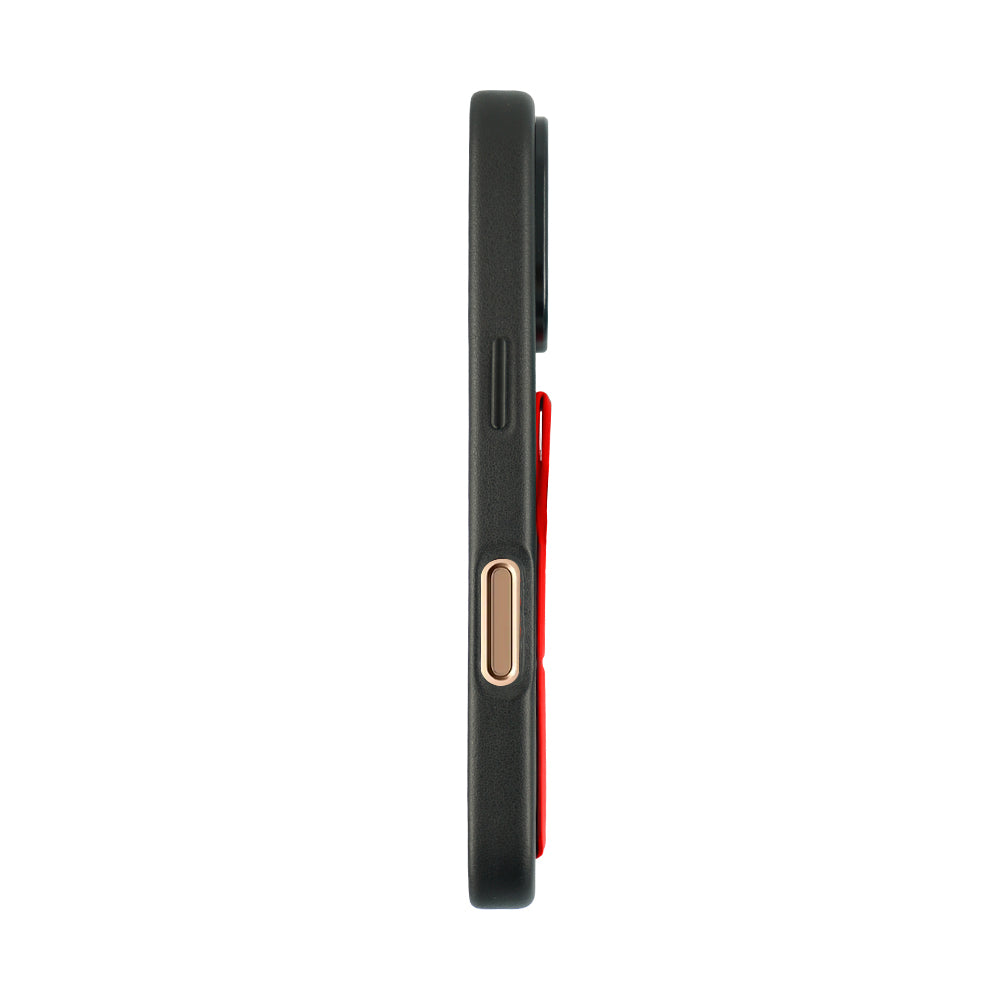 Tank Pro Vegan Leather Case For iPhone 16 Series-Red