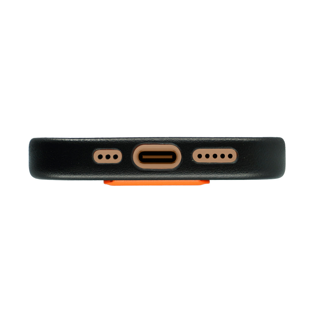 Tank Pro Vegan Leather Case For iPhone 16 Series-Orange