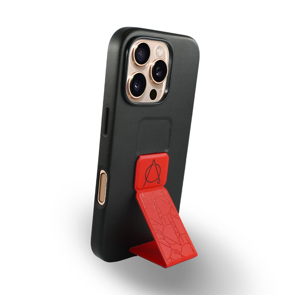 Tank Pro Vegan Leather Case For iPhone 16 Series-Red
