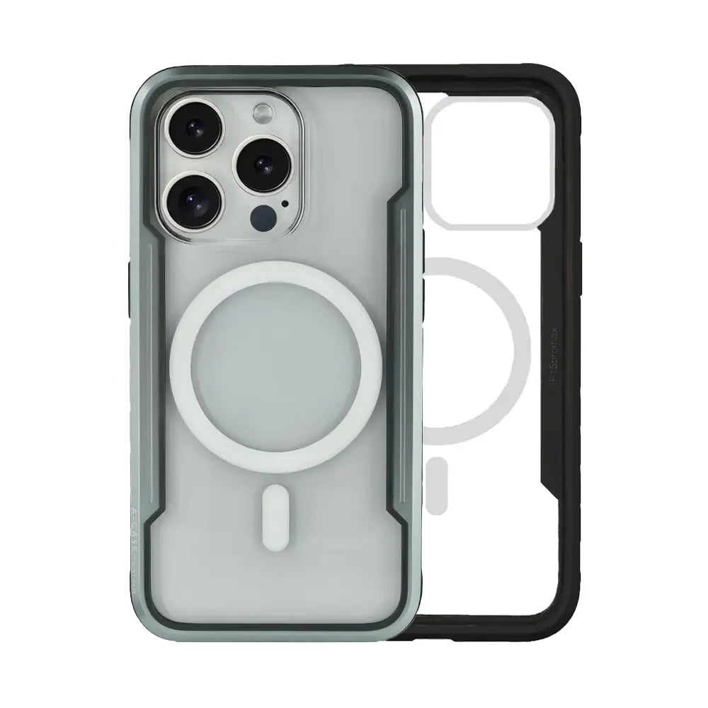 Asker Case For iPhone 15 Pro Max - Black/Silver