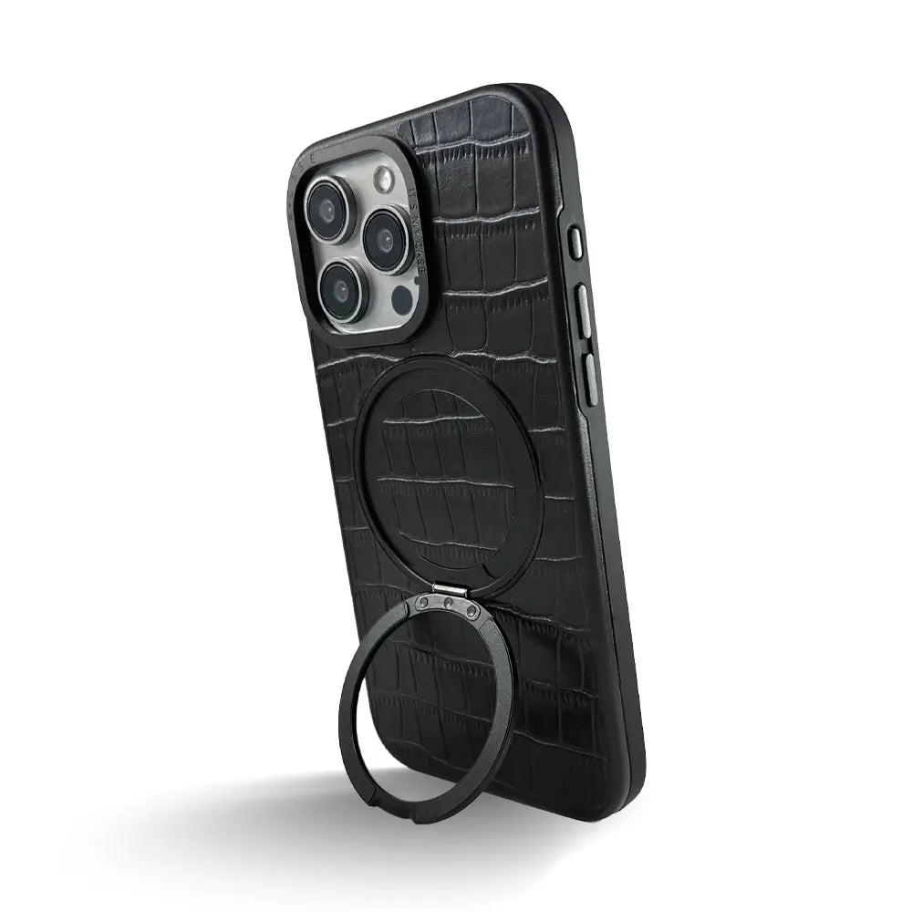 Javan Pro Series For iPhone 15 Pro Max Leather case - Black