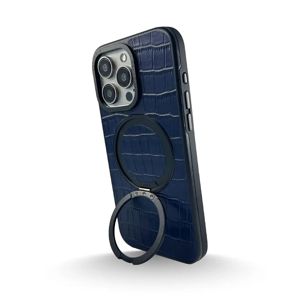 Javan Pro Series For iPhone 15 Pro Max Leather case - Blue