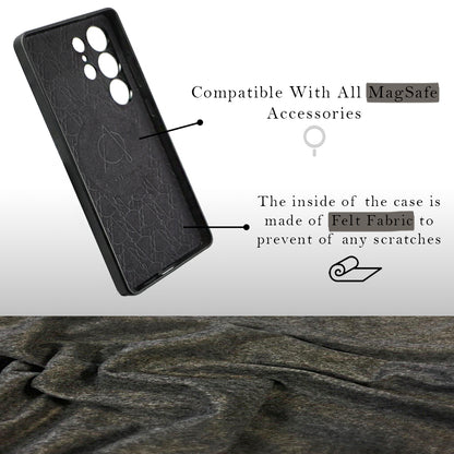 Caspian Vegan Leather Case For S25 Ultra - Black