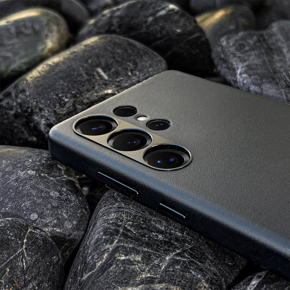 Caspian Vegan Leather Case For S25 Ultra - Black