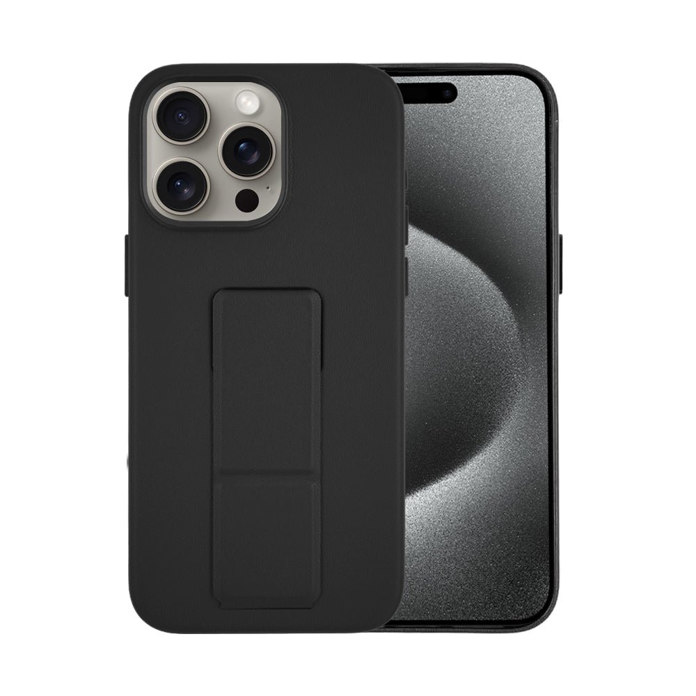 Tank Vegan Leather Case For iPhone 15 Pro Max - Black