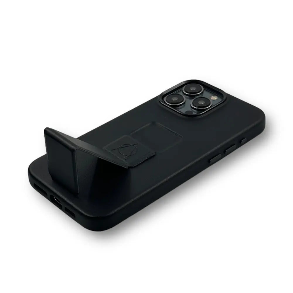 Tank Vegan Leather Case For iPhone 15 Pro Max - Black