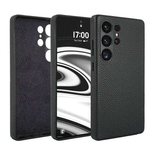 Amur Genuine Leather Case For S25 Ultra – Black