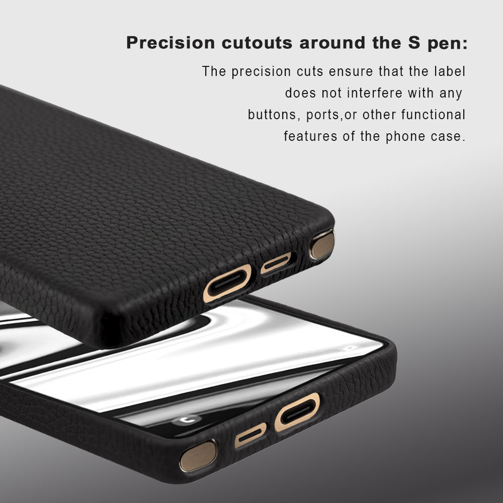 Amur Genuine Leather Case For S25 Ultra – Black