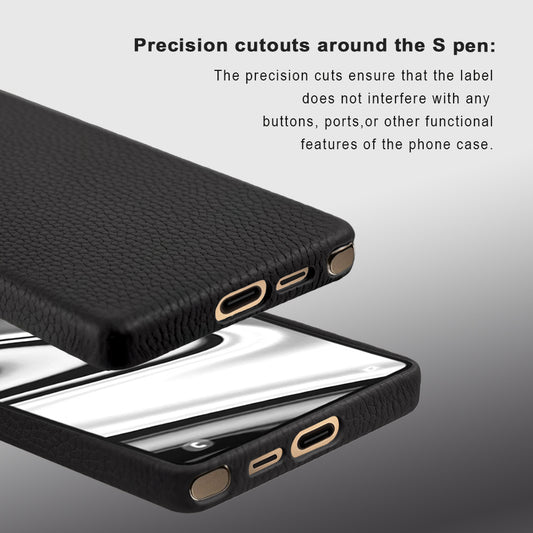 Amur Genuine Leather Case For S25 Ultra – Black