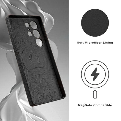 Amur Genuine Leather Case For S25 Ultra – Black
